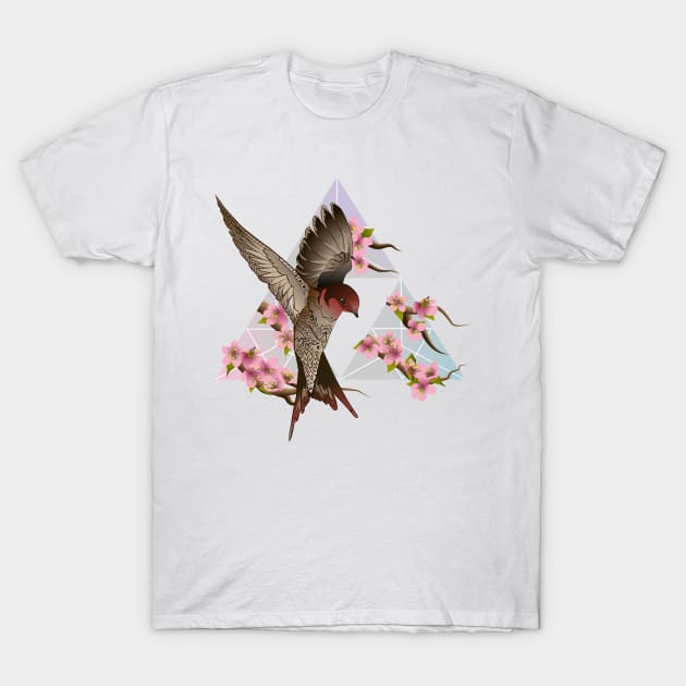 Swallow Landing T-Shirt by v.caia